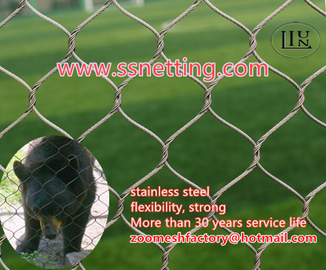 bear cage fence mesh,black bear protection net, stainless steel bear enclosure.jpg
