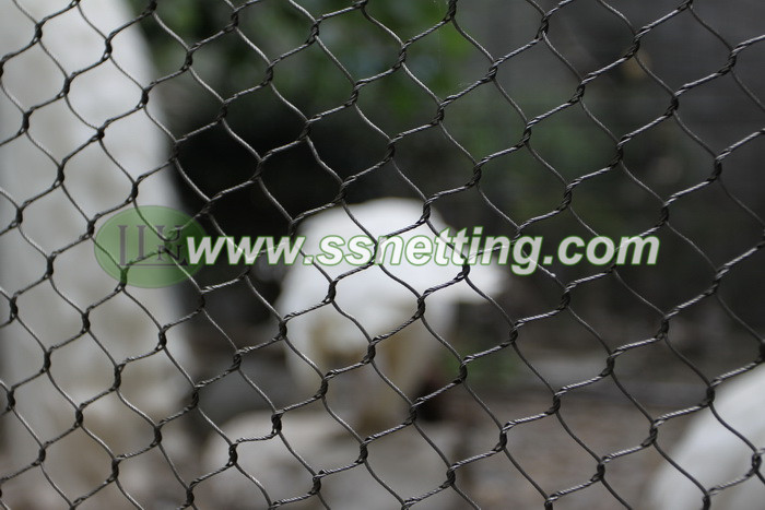 Cable de acero inoxidable de óxido negro Malla tejida para la cerca de la jaula de pájaros