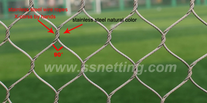 Fábrica directamente venta y exportación Mano tejida de acero inoxidable Zoo Netting