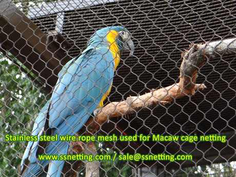 Stainless steel wire rope mesh used for Macaw cage netting.jpg